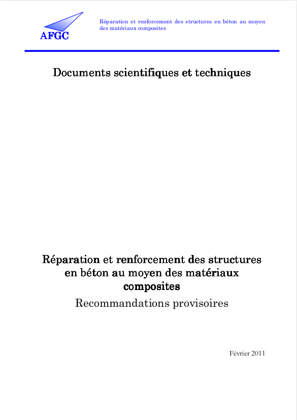 Réparation et renforcement des structures en béton au moyen des matériaux composites